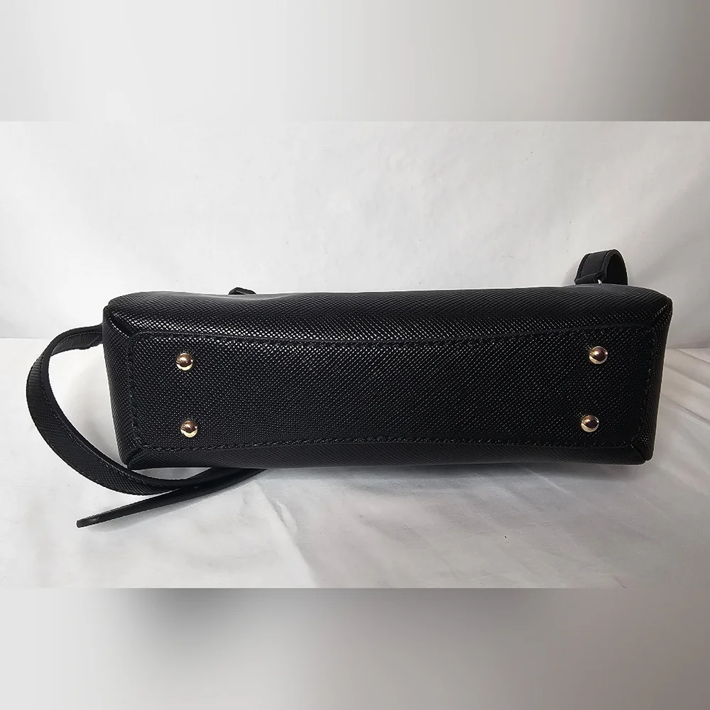 GUESS Noelle triple compartment faux-leather women's small crossbody bag - Black - Picture 6 of 13